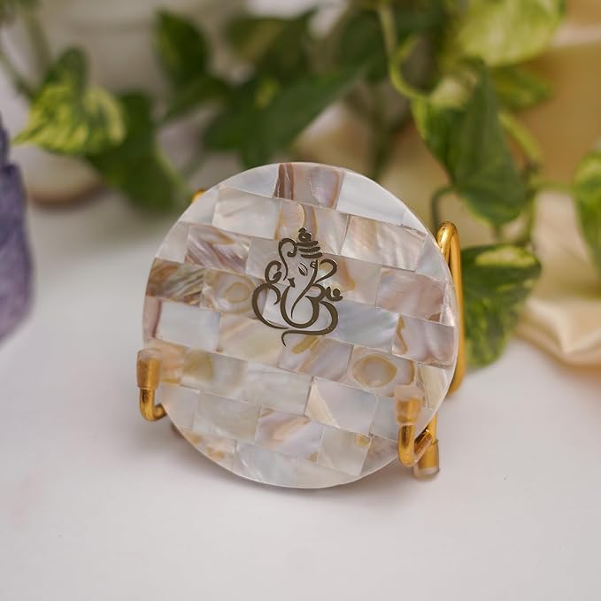 Ik Onkar Metal Holder with Mother of Pearl Festive