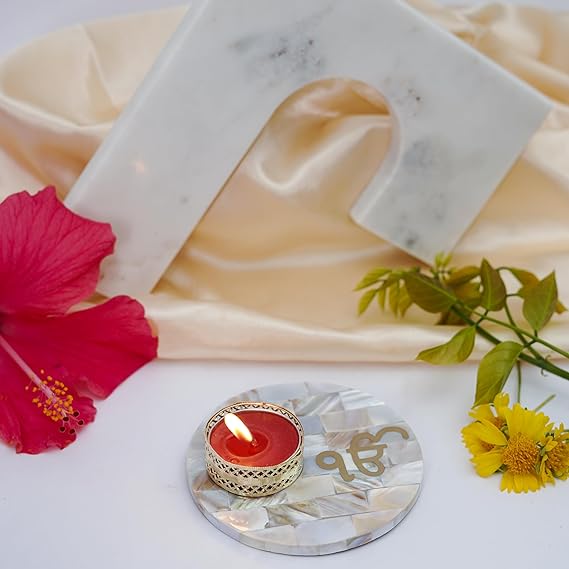Mother of Pearl Ganesha Tea Light Holder