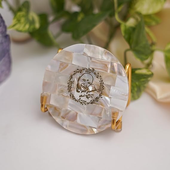 Ganesha Metal Tea Light Holder with Mother of Pearl