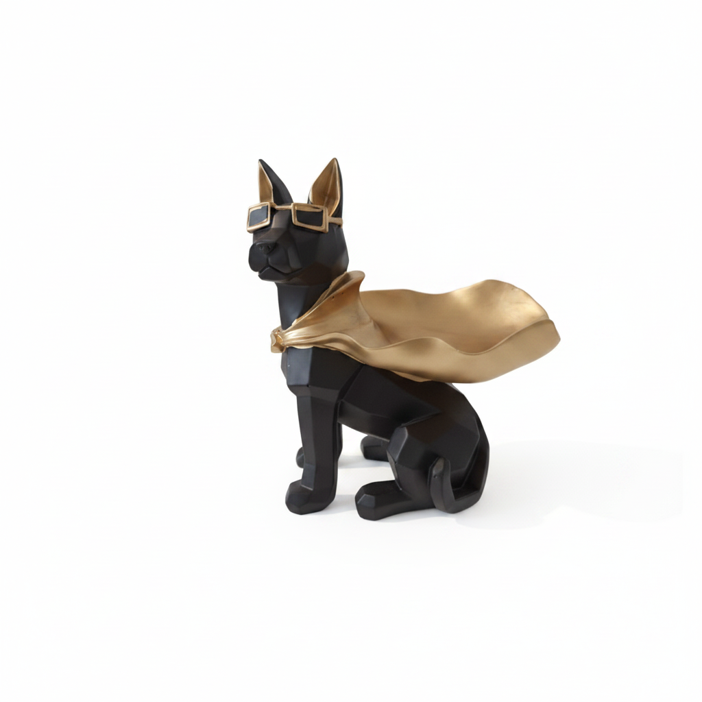 Black Gold Super Dog Showpiece
