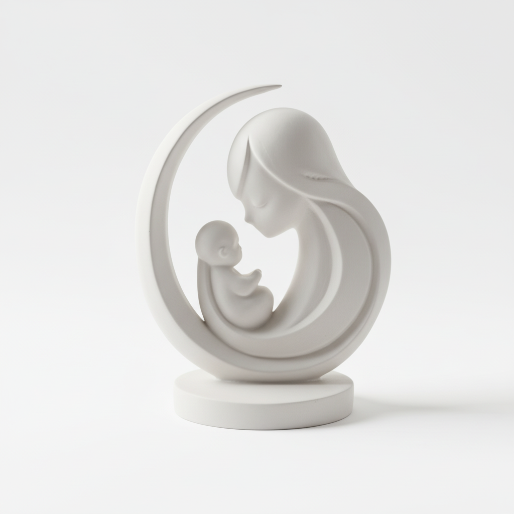 Mother Baby Moon Showpiece