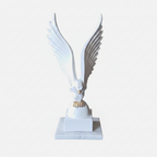 White Eagle with Square Marble Base