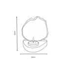 Gayatri Mantra Agate with Marble Base Back Side Tealight-Green