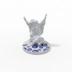 Baby angel with Evil Eye Marble Base