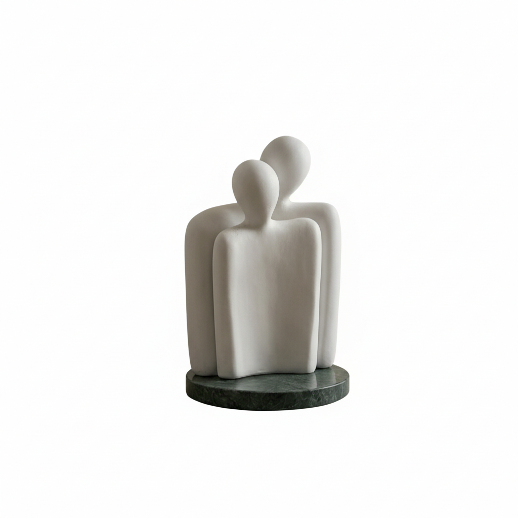 Couple Showpiece With Green Marble Base