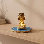 Agate Metal Ganesha Tealight