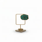 Agate Guruji Mantra Rectangular Shape Metal Showpiece- Turquoise