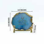 Guru Ji Mantra Turquoise Agate Metal Showpeice