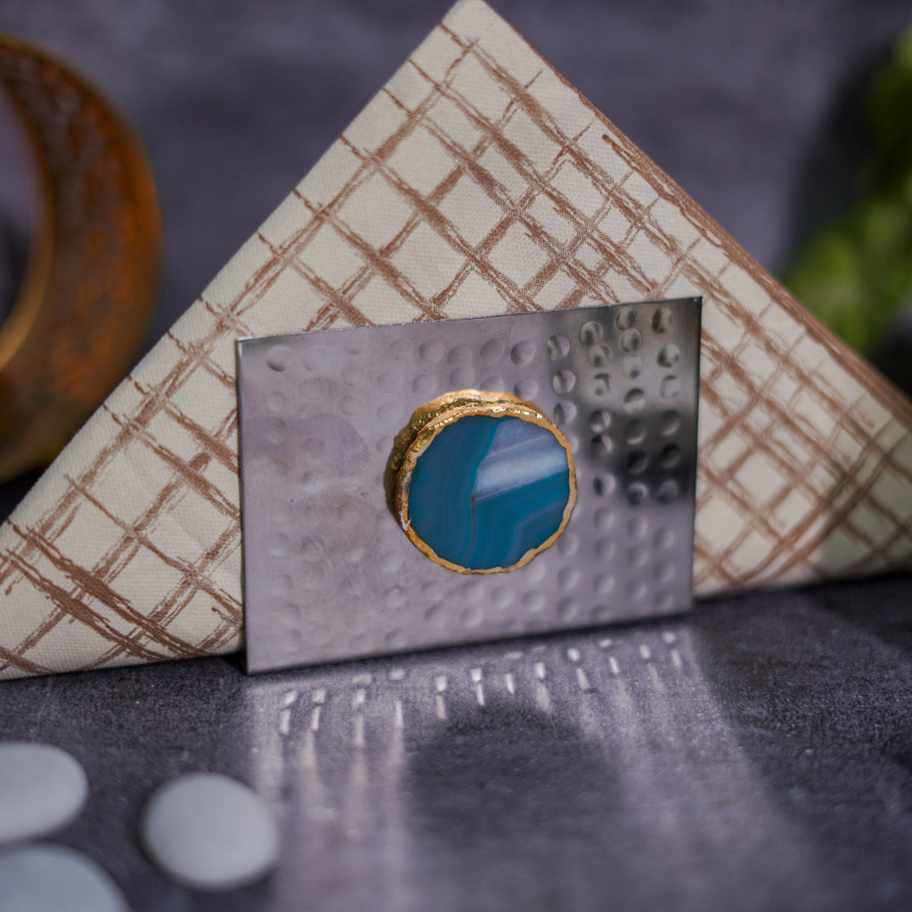 Metal Tissue Holder with Agate