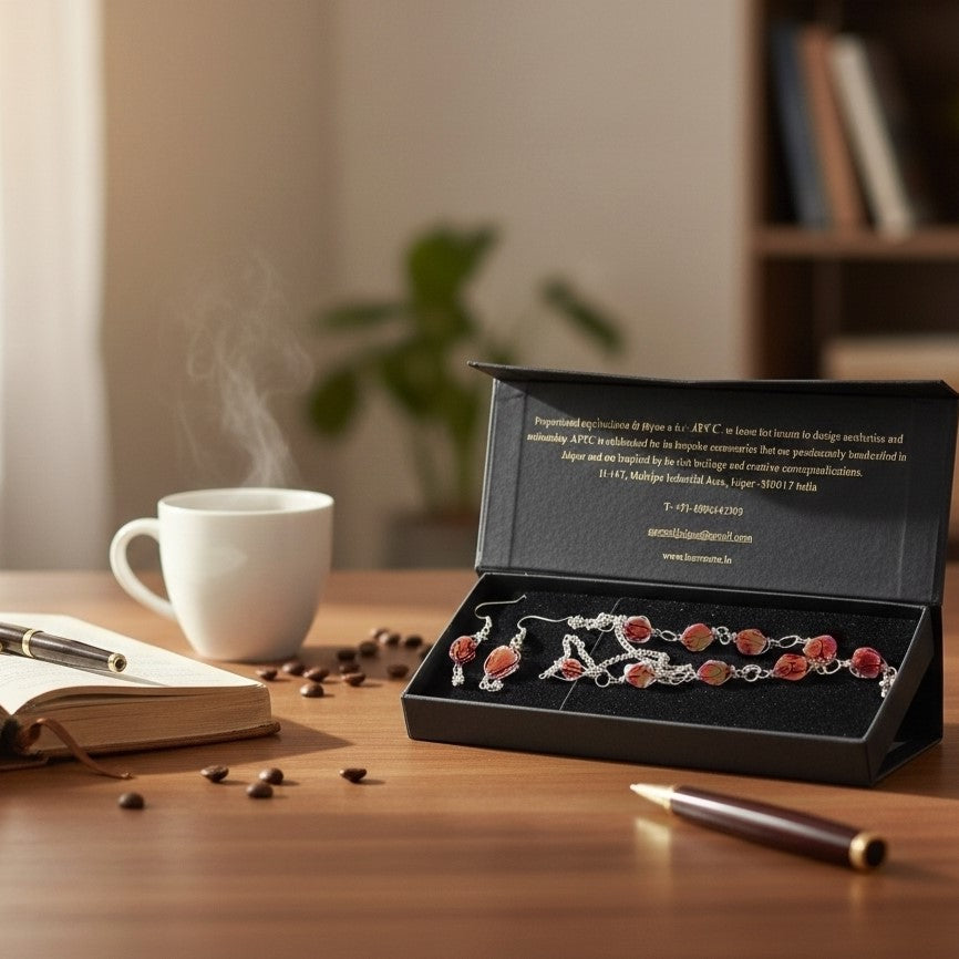 Smoky Quartz Brown Necklace With Earings