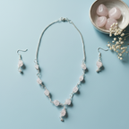 Rose Quartz  Nacklace with Earings
