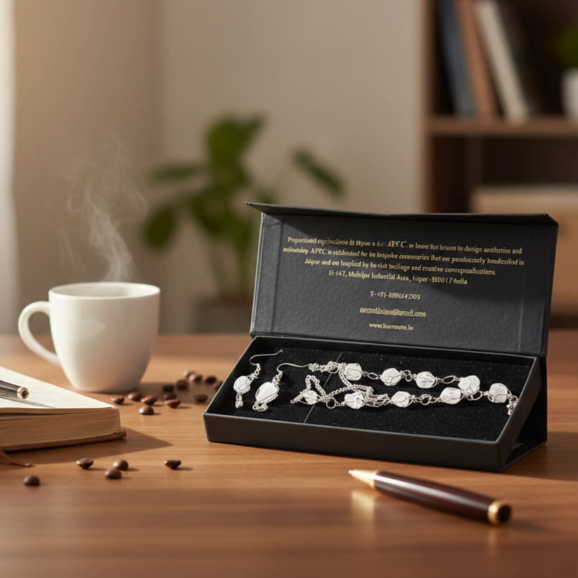 Rose Quartz  Nacklace with Earings