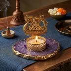Agate Metal Radha Krishna Tealight