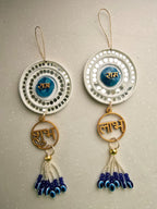 Turquoise Shubh Labh Ram Door Hangings
