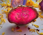 Agate OM Small Back Side Tealight- Pink