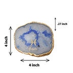 Agate Zodiac Coaster Pisces-Blue