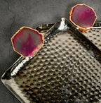 Square Aluminum Tray with Purple Agate