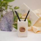 Marble Agate Penstand for Home and Office