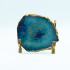 Ik Onkar Mantra Blue Agate Metal Showpeice