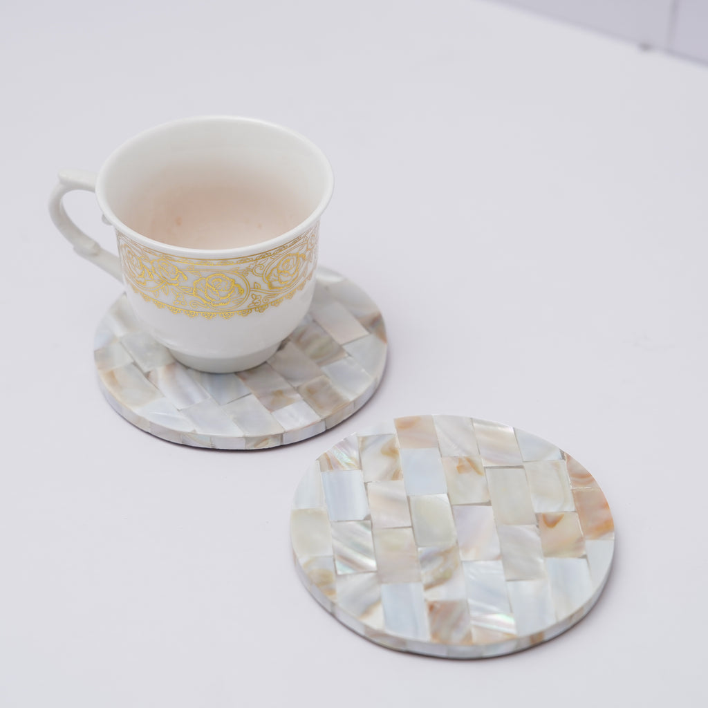 Mother of Pearl Round Coaster