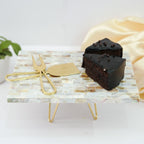 Mother of Pearl Rectanguler Cake Stand with Metal Base 10 x 8-Inch