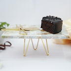 Mother of Pearl Rectanguler Cake Stand with Metal Base 10 x 8-Inch