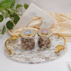 Mother of Pearl Serving Tray with Handles