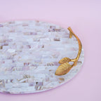 Mother of Pearl Serving Tray with Handles