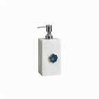 White Marble with Blue Agate Soap Dispenser