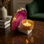 Agate OM Small Back Side Tealight- Pink