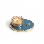 Om Agate Tea Light Candle Holder, Diwali Decor