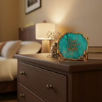 Good Vibes Turquoise Agate Metal Showpiece