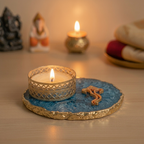 Agate Lord ganesh Design Tea Light Holder