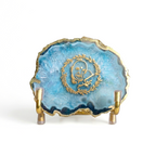 GURU JI- Turquoise Agate Metal Stand