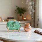 OM - Green Agate Metal Stand