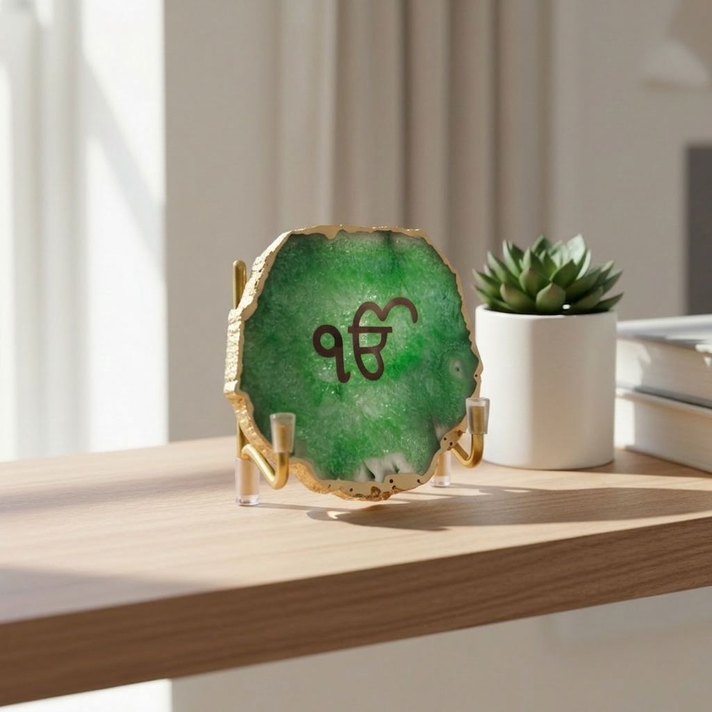 Ik Onkar - Turquoise Agate Metal Stand