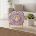Budha Tree Purple Agate Metal Showpeice