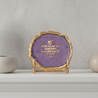 Ik Onkar Mantra Purple Agate Metal Showpeice