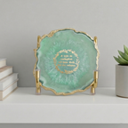 Gaytri mantra Blue Agate Metal Stand