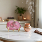 OM - Pink Agate Metal Stand
