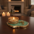Agate Lord ganesh Design Tea Light Holder