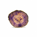 Agate OM Small Back Side Tealight- Purple