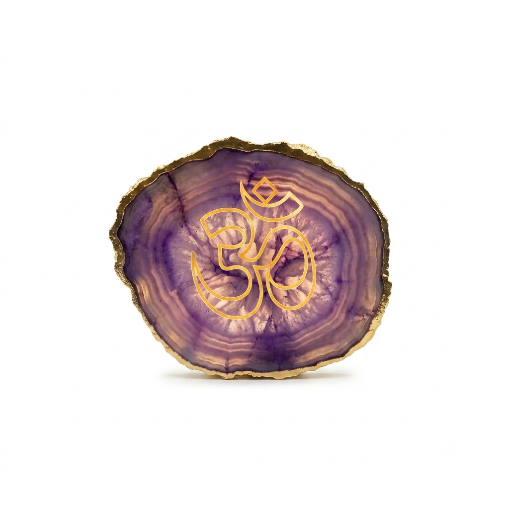 Agate OM Small Back Side Tealight- Purple