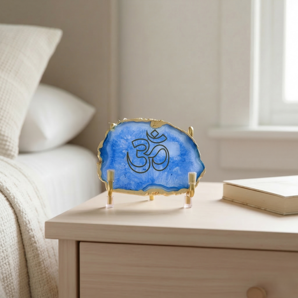 OM - Blue Agate Metal Stand