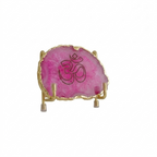 OM - Pink Agate Metal Stand