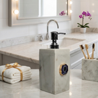White Marble with Purple Agate Soap Dispenser