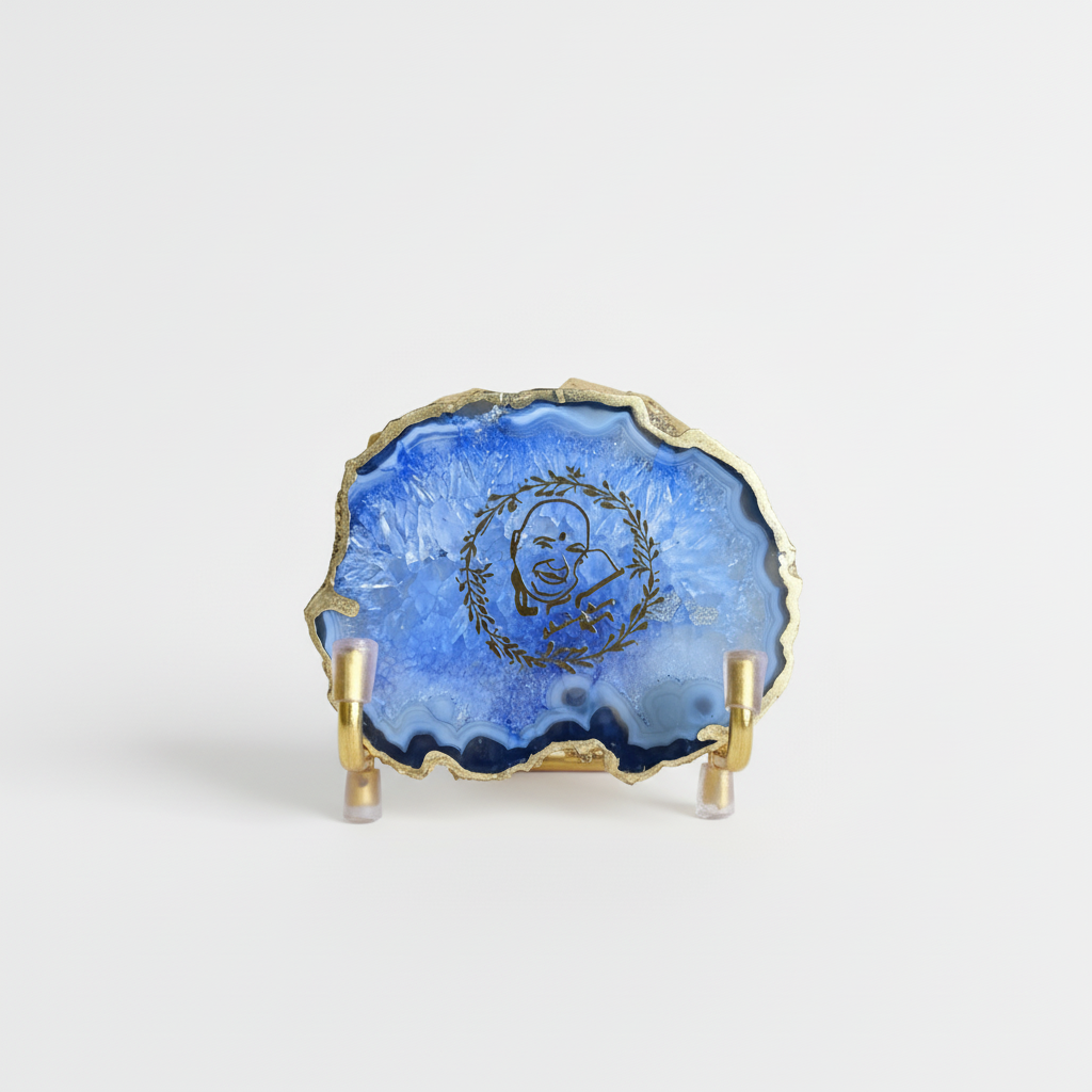 GURU JI - Blue Agate Metal Stand