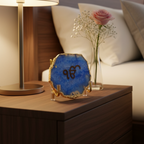 Ik Onkar -Blue Agate Metal Stand