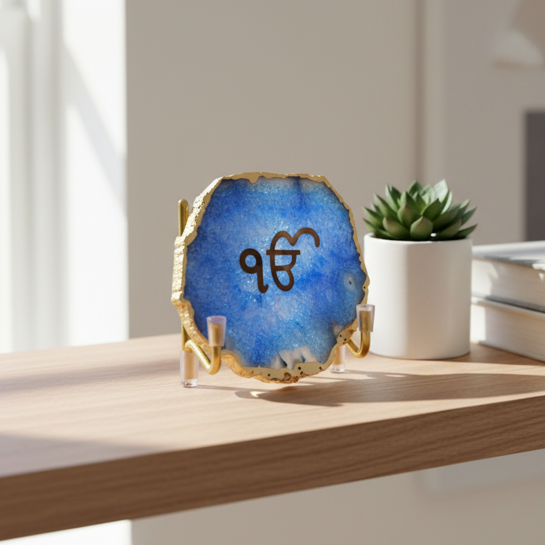 Ik Onkar - Turquoise Agate Metal Stand