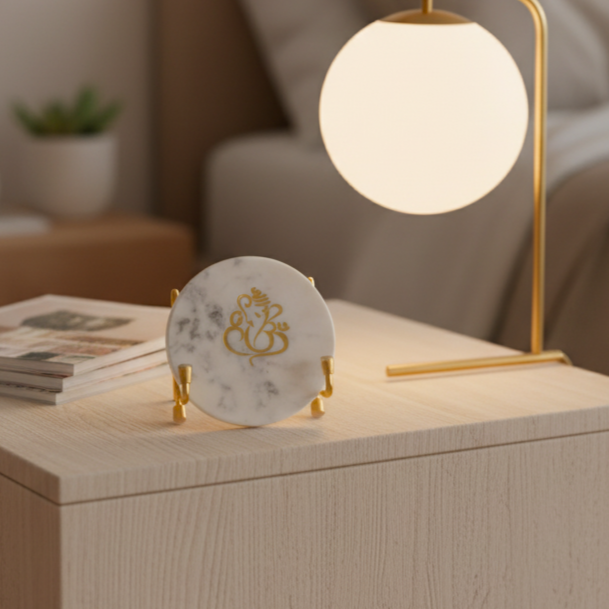 Mantra Metal Holder with Marble